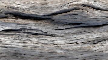 Detailed texture of old weathered wood with deep grooves and natural grain patterns creating organic shapes photo