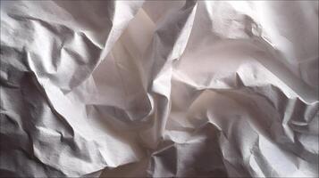 Elegant arrangement of soft white fabric folds in abstract composition conveying simplicity and purity photo