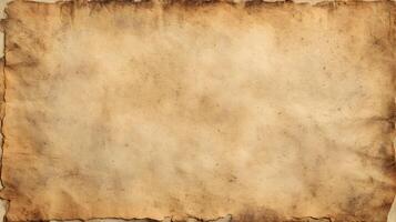High resolution textured old paper with burned edges creating an authentic vintage backdrop perfect for design elements photo