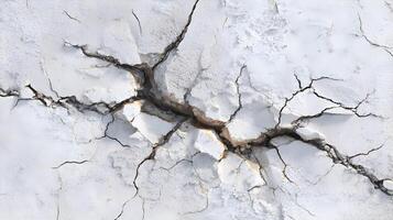 Dramatic rupture on the surface of a salt flat creating a stunning texture for backgrounds and designs photo