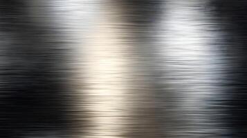 Abstract blurred background of brushed metal surface with light reflections creating a dynamic texture effect photo