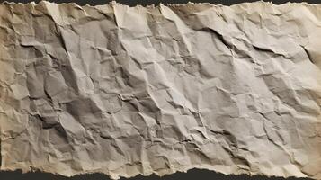 Textured backdrop of weathered parchment with creases and folds offering versatile design potential photo