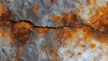 Abstract image of a weathered surface revealing textures of decay and natural processes over time showing rust photo