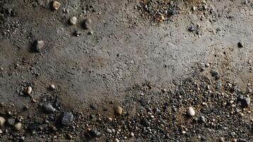 Detailed ground texture featuring a mix of soil, gravel, and pebbles creating a natural surface photo