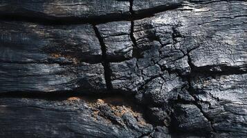 Abstract charcoal texture with rich details in a dark and contrasting pattern featuring woodgrain effects photo
