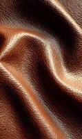 Luxurious texture and pattern showcasing rich brown leather in a mesmerizing undulating formation of light and shadow photo