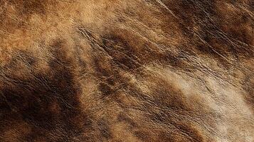 Intricate details of a brown leather texture reveal subtle variations in tone and surface patterns photo