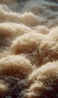Abstract textures of rice grains create waves of soft organic forms in warm inviting light photo