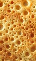 Close up of sponge texture with large and small holes creating a patterned design detailed photo