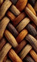 Abstract brown texture showcases woven pattern with earthy tones creating a harmonious visual experience enhancing backgrounds photo