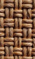 Woven texture showcasing natural fibers creating an organic pattern for backgrounds and design projects showcasing nature and sustainability photo