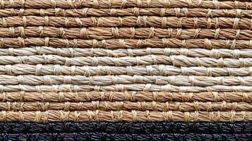 Intricate weave of natural fibers creates a textural tapestry for abstract design and backgrounds photo