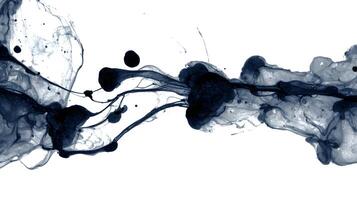 Dark watercolor abstract wave with artistic blend of ink creates an ethereal and expressive effect photo