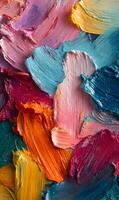 A captivating canvas of vibrant colors and textures creates an artistic and mesmerizing visual journey of beauty and depth photo