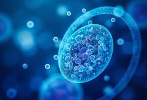 A cell with bubbles and bubbles in it photo