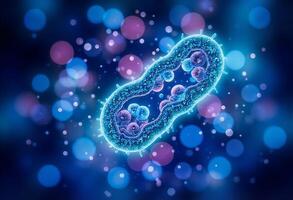 Virus Particle with Light Effects photo