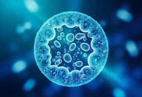 Pathogen Glow in Abstract Background photo