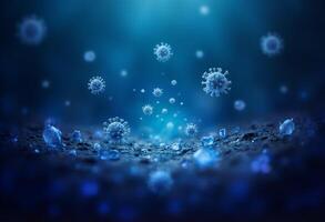 Microscopic Particles in Medical Scene photo
