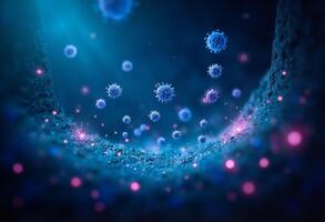 Pink Glow Germs in Abstract Design photo