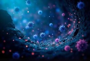 Virus Microscopic Scene photo