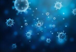 Pathogenic Cells in Blue Vortex photo