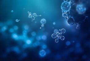 3d rendering of bubbles in water photo