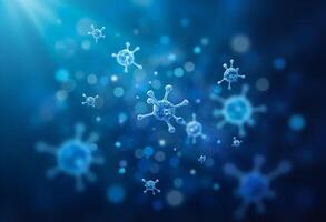 Molecular Forms in Deep Blue Space photo