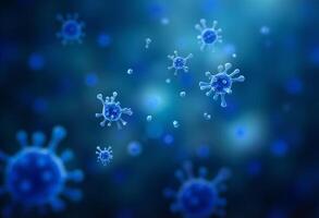 Microorganism Particles in Digital Blue photo