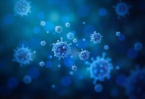 Microscopic Germs Floating in Liquid photo