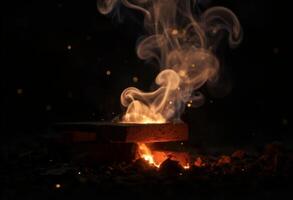Burning Pit with Blue Hue photo