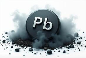 A black button with the word pb on it photo