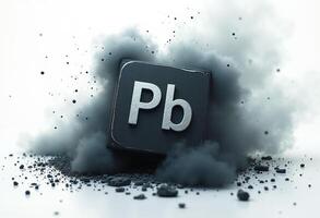 A black block with the word pb on it photo