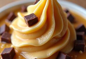 Smooth Cupcake Frosting in Closeup photo