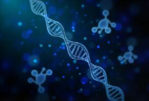 Floating Molecular DNA View photo