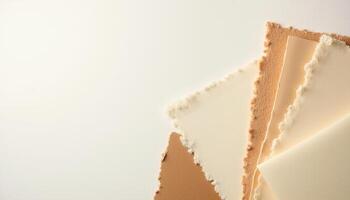 Several pieces of paper with different colors photo