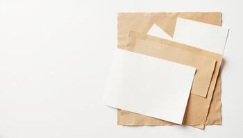 Paper Mockup Set in Beige Tones photo