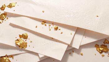 White Pages with Dried Leaves photo