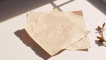 Single Sprig on Textured Sheet photo