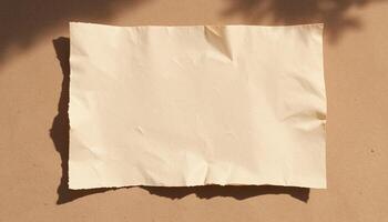 A piece of paper with a piece of paper on it photo