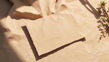 Angular Shadow on Cardboard Sheet photo