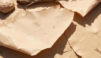 A pile of paper with a broken piece of paper photo