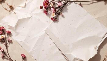 Rustic Branch with Textured Paper photo
