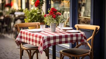 cafe bistro table photo