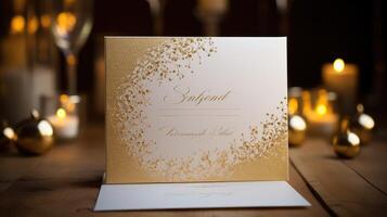 invitation gold font script photo