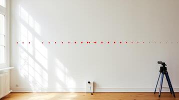 laser measuring wall photo