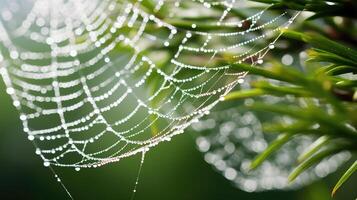 delicate white spiderweb photo