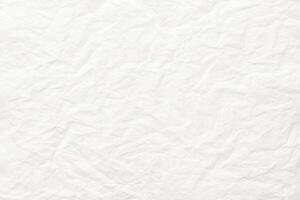 white page with copy space as background, crumpled note paper photo