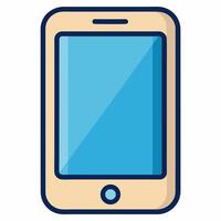 Simple colorful smartphone icon on white background vector