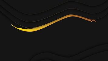 Abstract Black and Gold Wave Background Design vector