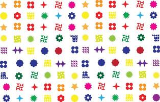 a colorful pattern with stars and stars on it vector